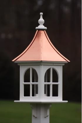 Copper Roof Bird Feeder Arch Window - 28x12 - Image 2