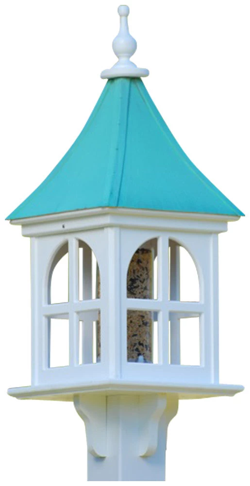 Copper Roof Bird Feeder Arch Window - 28x12 - Image 4