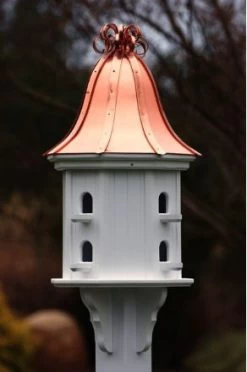 Copper Roof Dovecote Birdhouse 36x14 Ribbon Detail- 8 Perches