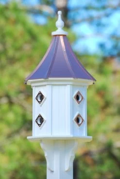 Copper Roof Dovecote Birdhouse 36x14 Slope - 8 Portals