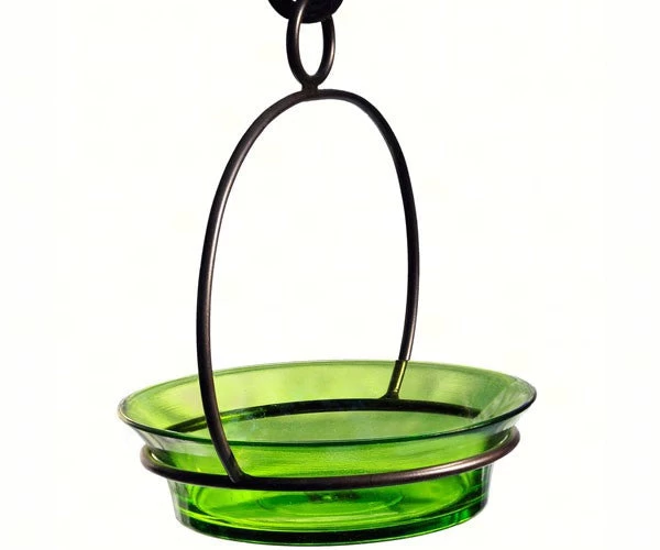 Glass Globe Dish Feeder/Mini-Bath- Red Or Lime - Image 4