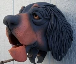 Scottish Setter Ceramic Birdhouse