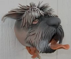 Schnauzer Ceramic Birdhouse