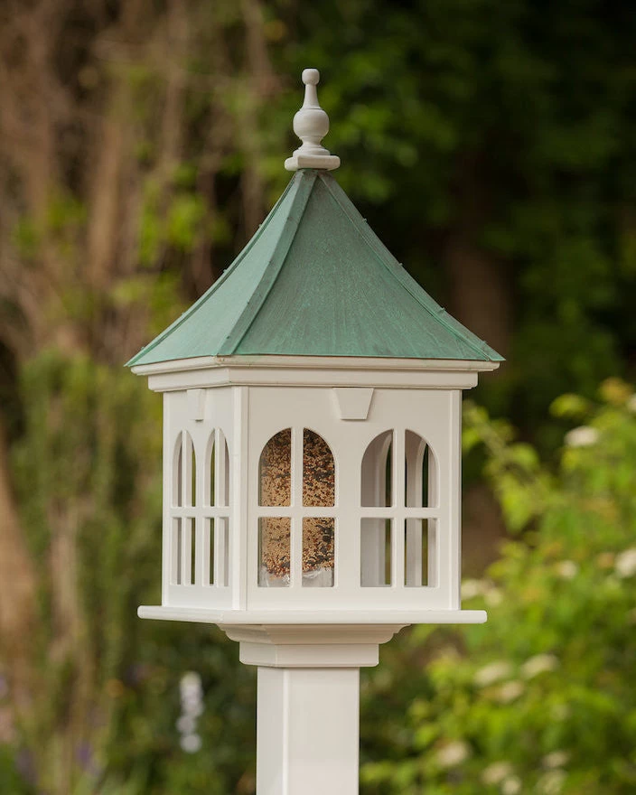 Copper Roof Vinyl/PVC Bird Feeder With Double Window- 29x14 - Image 2