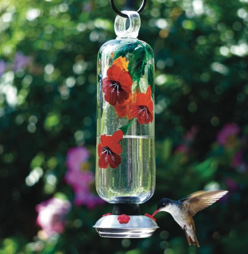 Hand Painted Hummingbird Feeder