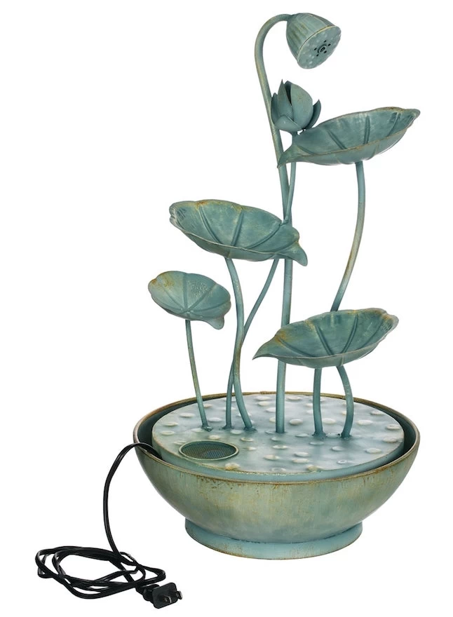 Lily Pad Hummingbird Bath Cascading Fountain - Image 3