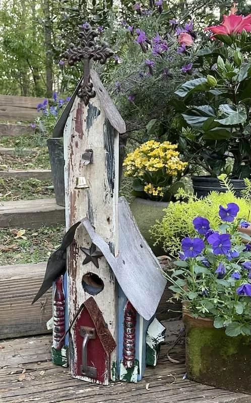 Rustic Church Birdhouses- Medium - Image 2