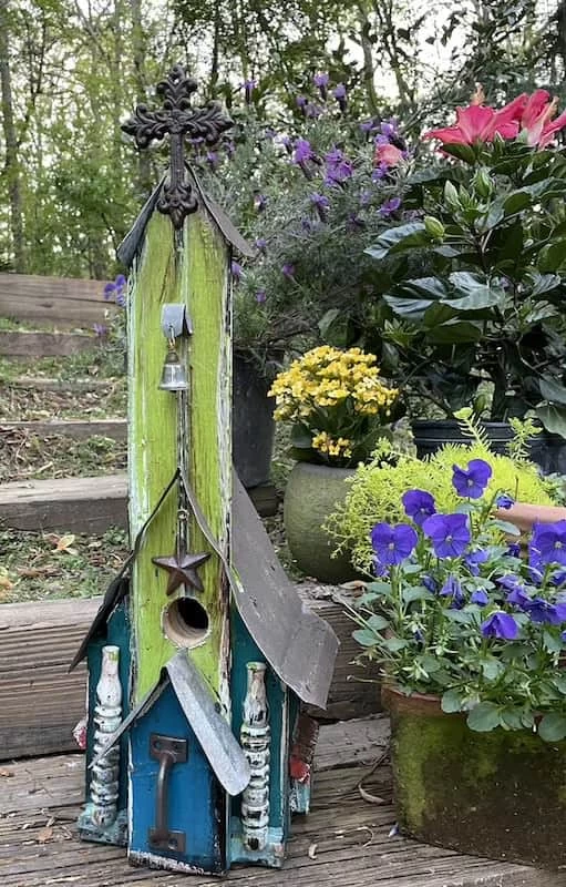 Rustic Church Birdhouses- Medium - Image 12