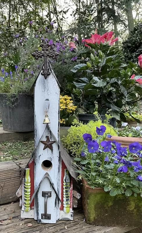 Rustic Church Birdhouses- Medium - Image 5