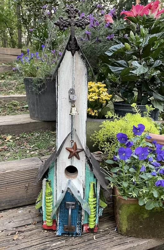 Rustic Church Birdhouses- Medium - Image 6