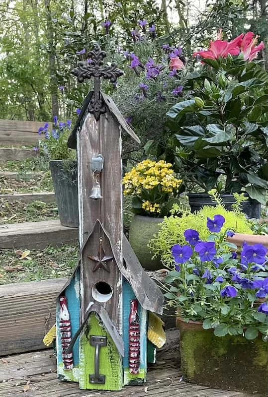 Rustic Church Birdhouses- Medium - Image 9