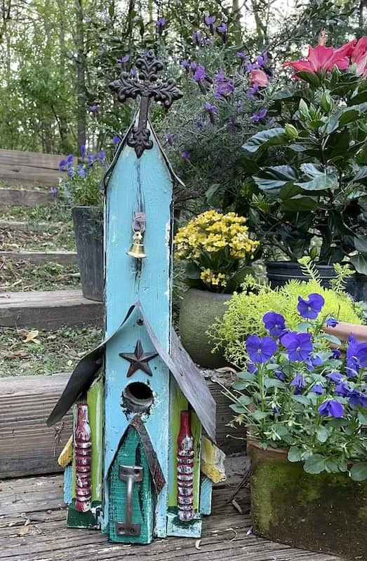 Rustic Church Birdhouses- Medium - Image 11