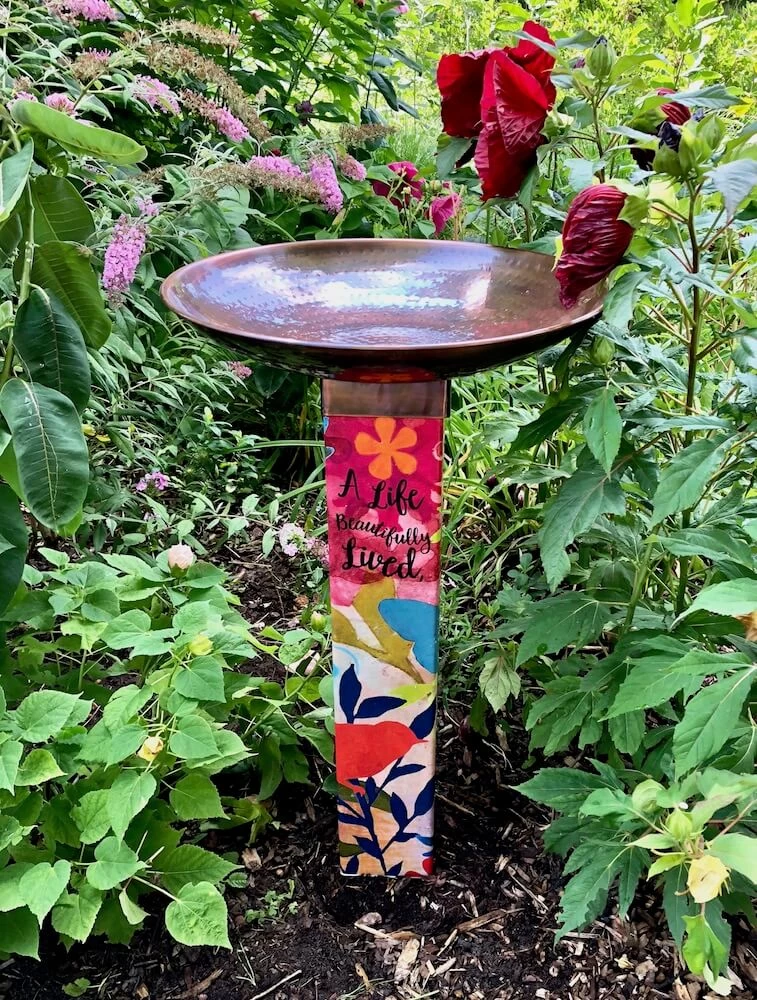Sentimental Journey Tall Bird Bath - Image 2