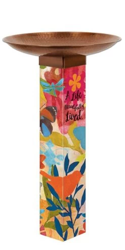 Sentimental Journey Tall Bird Bath