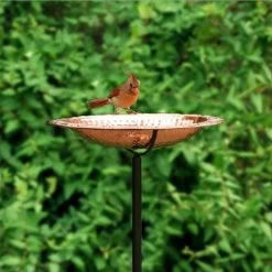 Solid Copper Staked Bird Bath- 2 Sizes