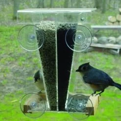 Window Bird Feeder-Double Seed Bins
