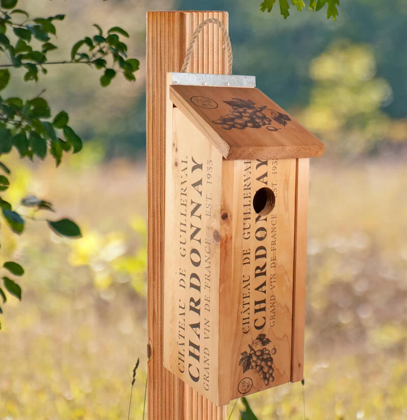 Wine Crate Birdhouse