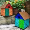 Color Block Copper Birdhouse