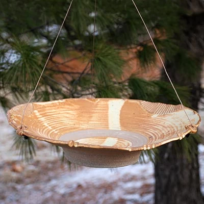 Large Stoneware Hanging Bird Bath - Image 3