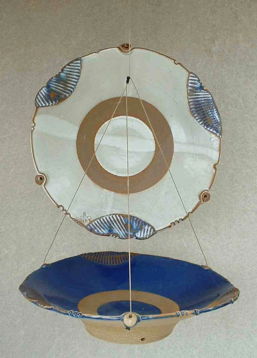 Pottery Hanging Bird Bath 12" - Image 2