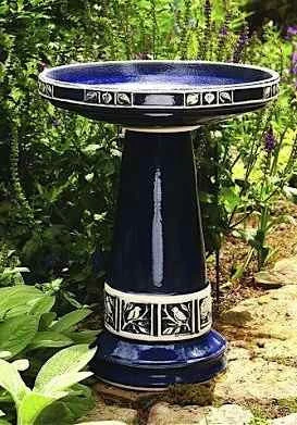 Zanesville Bird Bath With Locking Top- 2 Colors
