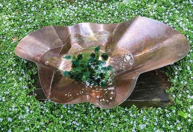 Patina Copper Planter Or Birdbath - Image 3