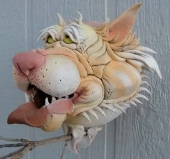 Orange Tabby Cat Ceramic Birdhouse